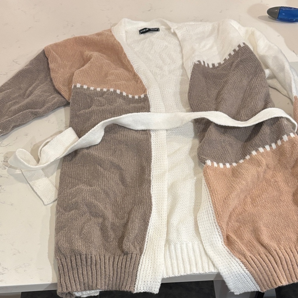 SHEIN Multicolor Knit Cardigan